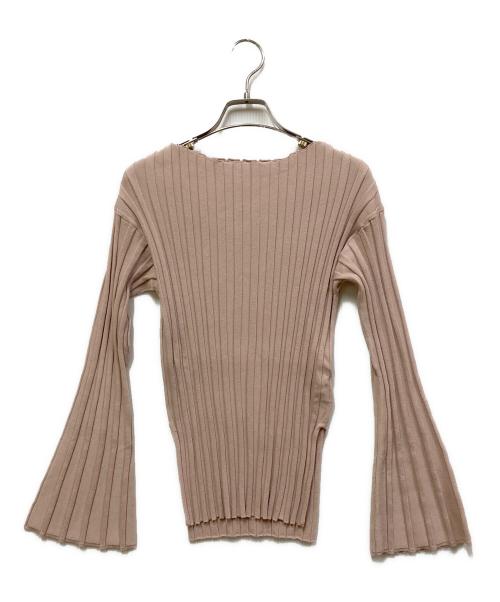 anuans（アニュアンス）anuans (アニュアンス) ワイドリブニットセットアップ ピンクベージュ サイズ:SIZE Freeの古着・服飾アイテム