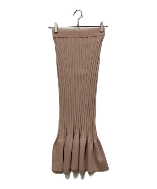 anuans（アニュアンス）anuans (アニュアンス) ワイドリブニットセットアップ ピンクベージュ サイズ:SIZE Freeの古着・服飾アイテム