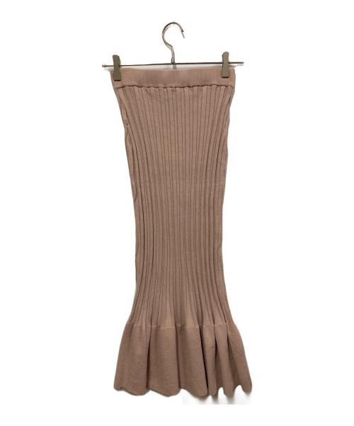 anuans（アニュアンス）anuans (アニュアンス) ワイドリブニットセットアップ ピンクベージュ サイズ:SIZE Freeの古着・服飾アイテム