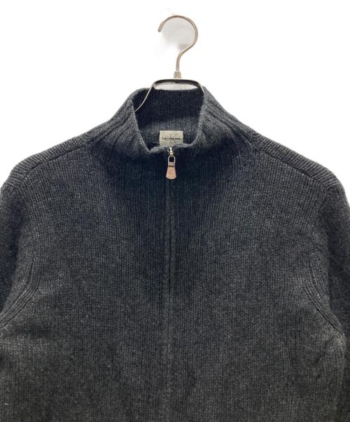 Calvin Klein Jeans（カルバンクラインジーンズ）Calvin Klein Jeans (カルバンクラインジーンズ) ドライバーズニット グレー サイズ:Lの古着・服飾アイテム