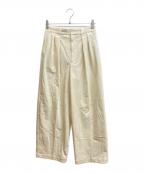 journal standard L'essageジャーナルスタンダード レサージュ）の古着「ストレッチコーデュロイ2タックパンツ」｜ホワイト