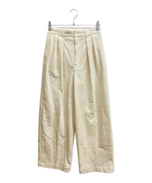 journal standard L'essage（ジャーナルスタンダード レサージュ）journal standard L'essage (ジャーナルスタンダード レサージュ) ストレッチコーデュロイ2タックパンツ ホワイト サイズ:36 未使用品の古着・服飾アイテム