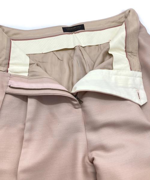 TOMORROW LAND collection（トゥモローランドコレクション）TOMORROW LAND collection (トゥモローランドコレクション) ウールシルクタッサー フロントタックテーパードパンツ ピンク サイズ:34の古着・服飾アイテム