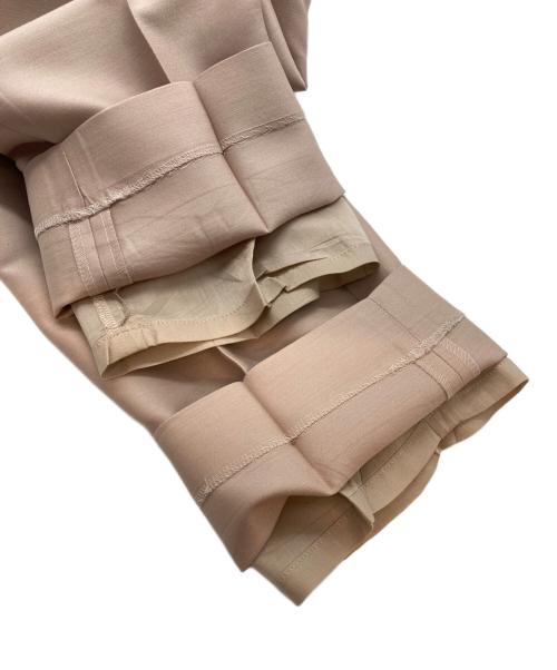 TOMORROW LAND collection（トゥモローランドコレクション）TOMORROW LAND collection (トゥモローランドコレクション) ウールシルクタッサー フロントタックテーパードパンツ ピンク サイズ:34の古着・服飾アイテム