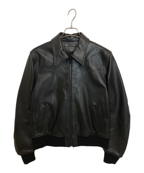 MINEDENIM（マインデニム）MINEDENIM (マインデニム) Sheep Leather Zipup JKT ブラック サイズ:3の古着・服飾アイテム
