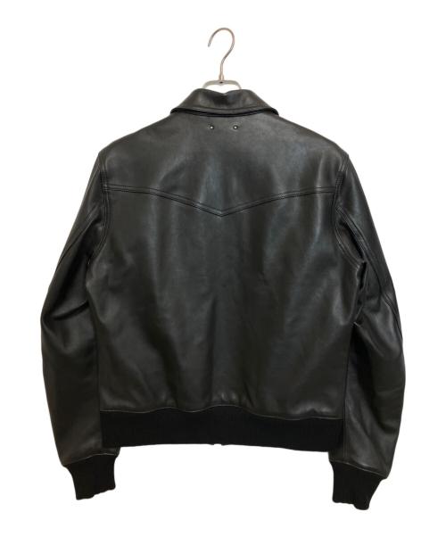 MINEDENIM（マインデニム）MINEDENIM (マインデニム) Sheep Leather Zipup JKT ブラック サイズ:3の古着・服飾アイテム