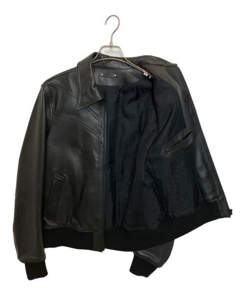 MINEDENIM（マインデニム）MINEDENIM (マインデニム) Sheep Leather Zipup JKT ブラック サイズ:3の古着・服飾アイテム