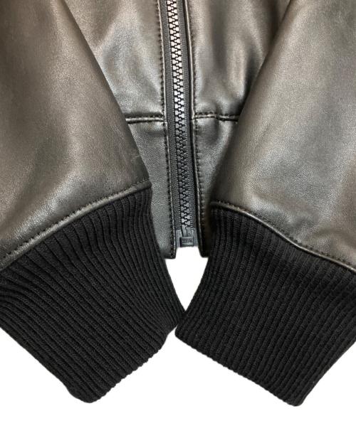 MINEDENIM（マインデニム）MINEDENIM (マインデニム) Sheep Leather Zipup JKT ブラック サイズ:3の古着・服飾アイテム