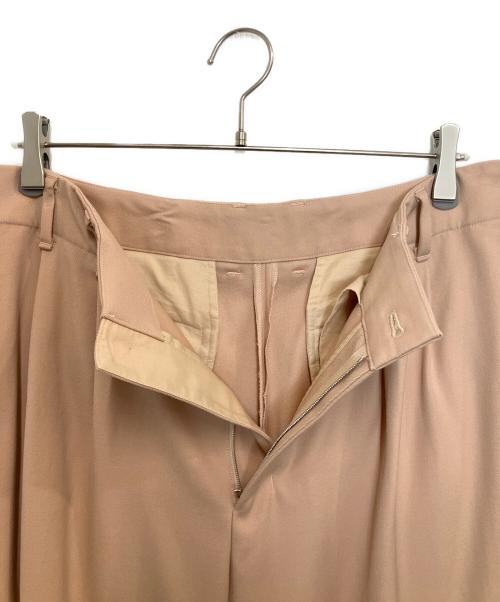 nonnotte（ノノット）NONNOTTE (ノノット) 2 TACK WIDE TAPERED TROUSERS ピンク サイズ:5の古着・服飾アイテム