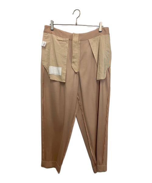 nonnotte（ノノット）NONNOTTE (ノノット) 2 TACK WIDE TAPERED TROUSERS ピンク サイズ:5の古着・服飾アイテム
