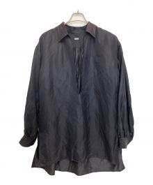 AXIS（アクシス）の古着「シルクリネンスキッパーシャツ」｜ネイビー