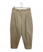 AXISアクシス）の古着「3タックテーパードパンツ」｜ベージュ