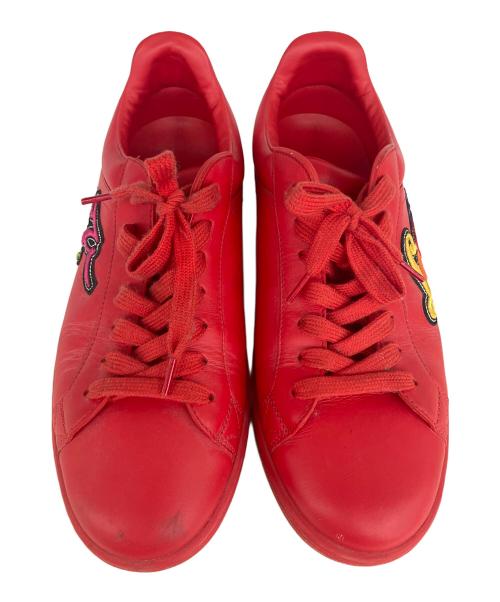 LOUIS VUITTON（ルイ ヴィトン）LOUIS VUITTON (ルイ ヴィトン) ローカットスニーカー レッド サイズ:SIZE5の古着・服飾アイテム