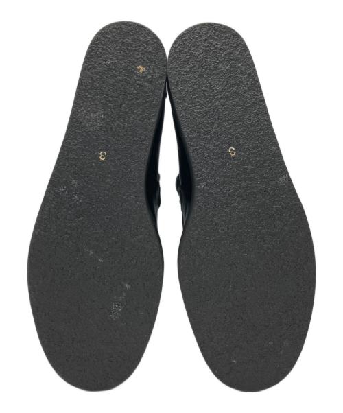 Y's（ワイズ）Y's (ワイズ) スムースレザー 厚底スリッポン ブラック サイズ:SIZE3の古着・服飾アイテム