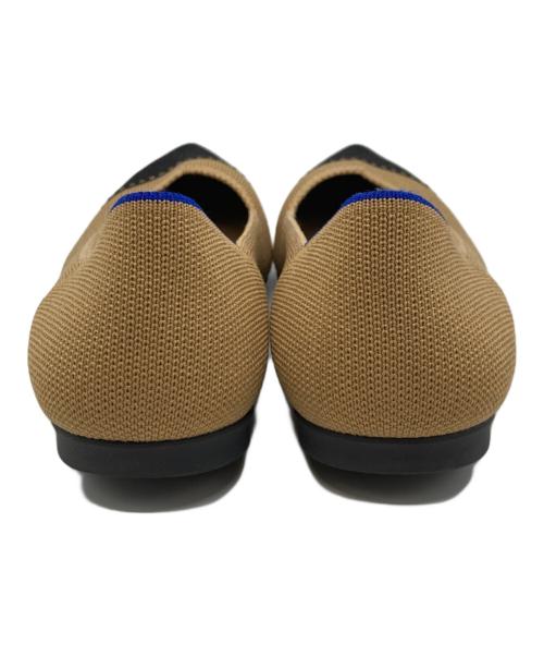 ROTHY'S（ロージーズ）ROTHY'S (ロージーズ) ポインテッドフラットパンプス ベージュ×ブラック サイズ:7の古着・服飾アイテム