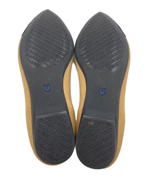 ROTHY'S（ロージーズ）ROTHY'S (ロージーズ) ポインテッドフラットパンプス ベージュ×ブラック サイズ:7の古着・服飾アイテム