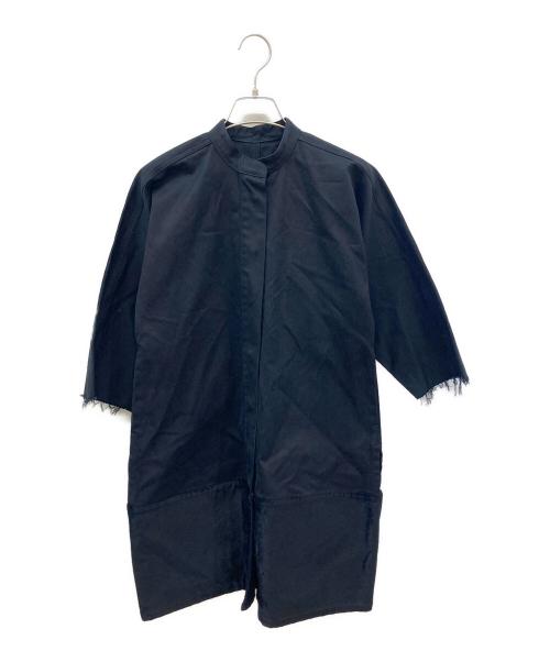 MM6 Maison Margiela（エムエムシックスメゾンマルジェラ）MM6 Maison Margiela (エムエムシックスメゾンマルジェラ) 裾切替コート ブラック サイズ:36の古着・服飾アイテム