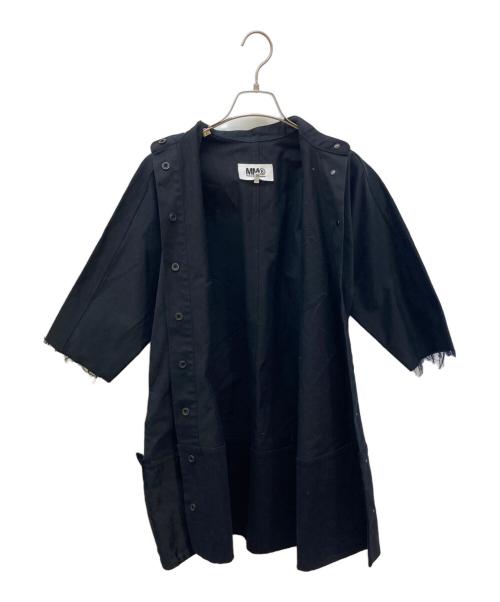MM6 Maison Margiela（エムエムシックスメゾンマルジェラ）MM6 Maison Margiela (エムエムシックスメゾンマルジェラ) 裾切替コート ブラック サイズ:36の古着・服飾アイテム