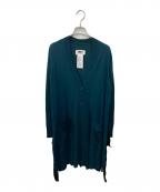 MM6 Maison Margielaエムエムシックスメゾンマルジェラ）の古着「サイドスリットロングカーディガン」｜グリーン