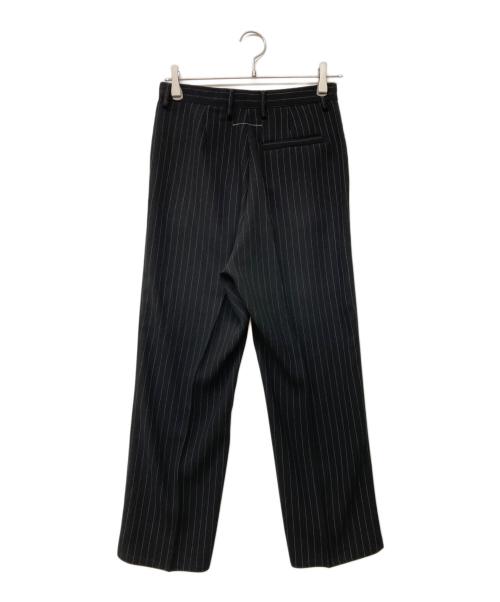 MM6 Maison Margiela（エムエムシックスメゾンマルジェラ）MM6 Maison Margiela (エムエムシックスメゾンマルジェラ) ストライプパンツ ブラック サイズ:38の古着・服飾アイテム