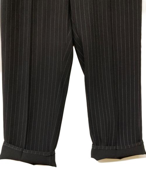 MM6 Maison Margiela（エムエムシックスメゾンマルジェラ）MM6 Maison Margiela (エムエムシックスメゾンマルジェラ) ストライプパンツ ブラック サイズ:38の古着・服飾アイテム