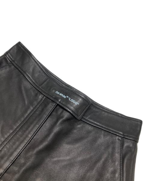 OFFWHITE（オフホワイト）OFFWHITE (オフホワイト) LEATHER BOW TRACK PANT ブラック サイズ:40の古着・服飾アイテム