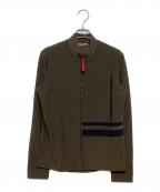 PRADA SPORTSプラダスポーツ）の古着「ハイネック 裏フリース ジップジャケット」｜カーキ