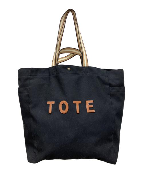 ANYA HINDMARCH（アニヤ・ハインドマーチ）ANYA HINDMARCH (アニヤ・ハインドマーチ) Household Tote ブラックの古着・服飾アイテム