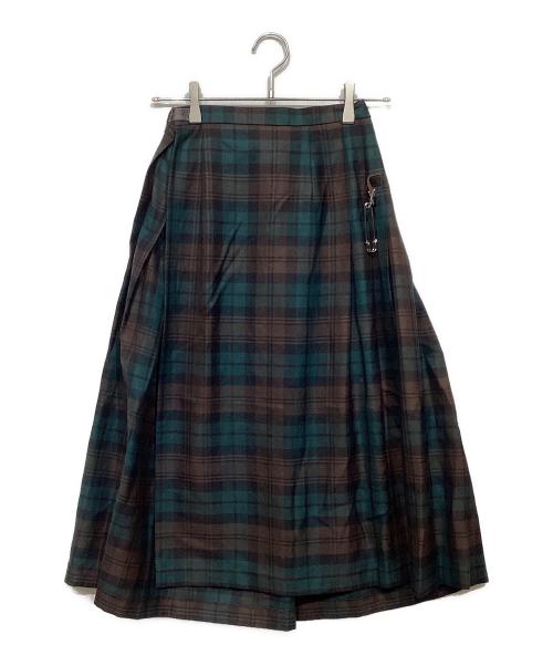 O'NEIL OF DUBLIN（オニールオブダブリン）O'NEIL OF DUBLIN (オニールオブダブリン) チェックキルトスカート グリーン サイズ:GB8の古着・服飾アイテム
