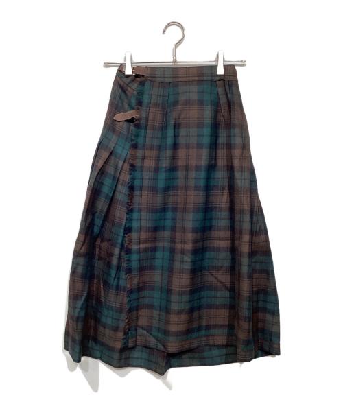 O'NEIL OF DUBLIN（オニールオブダブリン）O'NEIL OF DUBLIN (オニールオブダブリン) チェックキルトスカート グリーン サイズ:GB8の古着・服飾アイテム