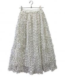 OBLI（オブリ）の古着「マーガレットレーススカート」｜ホワイト