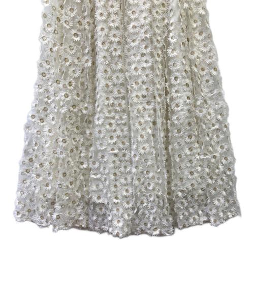 OBLI（オブリ）OBLI (オブリ) マーガレットレーススカート ホワイトの古着・服飾アイテム