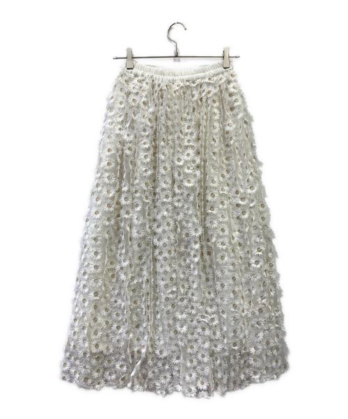 OBLI（オブリ）OBLI (オブリ) マーガレットレーススカート ホワイトの古着・服飾アイテム
