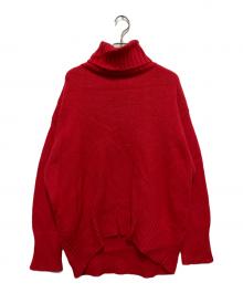 OBLI（オブリ）の古着「カラーハイネックニット」｜レッド