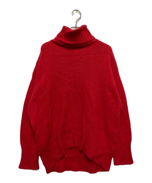 OBLI（オブリ）OBLI (オブリ) カラーハイネックニット レッド サイズ:FREEの古着・服飾アイテム