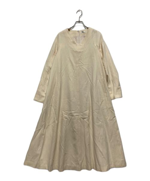 OBLI（オブリ）OBLI (オブリ) ウールAラインワンピース アイボリー サイズ:Sの古着・服飾アイテム