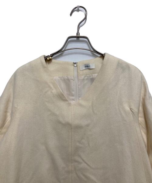 OBLI（オブリ）OBLI (オブリ) ウールAラインワンピース アイボリー サイズ:Sの古着・服飾アイテム