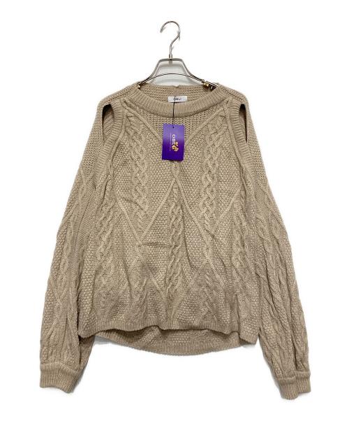 OBLI（オブリ）OBLI (オブリ) オープンベージュニット ベージュ サイズ:FREEの古着・服飾アイテム