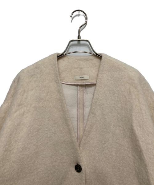 YORI（ヨリ）yori (ヨリ) ウールモヘアシャギージャケット ベージュ サイズ:FREEの古着・服飾アイテム