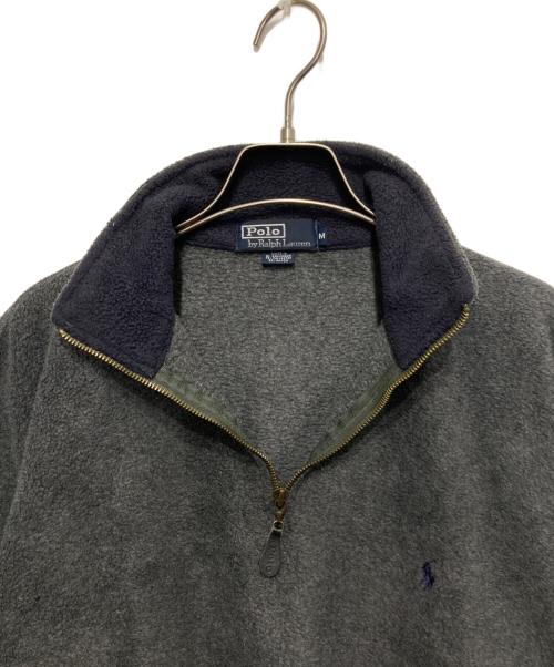 POLO RALPH LAUREN（ポロ・ラルフローレン）POLO RALPH LAUREN (ポロ・ラルフローレン) ハーフジップフリースプルオーバー グレー サイズ:Mの古着・服飾アイテム