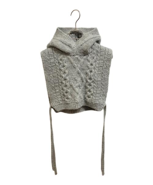 TAO COMME des GARCONS（タオ コムデギャルソン）TAO COMME des GARCONS (タオ コムデギャルソン) BATONER (バトナ―) フードニットベスト グレー サイズ:Mの古着・服飾アイテム
