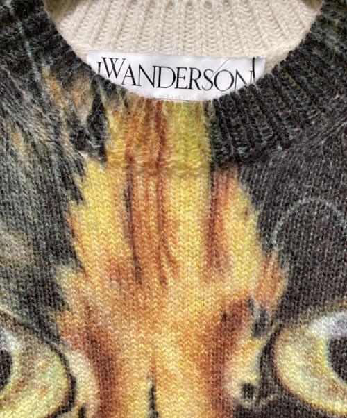J.W.ANDERSON（ジェイダブリューアンダーソン）J.W.ANDERSON (ジェイダブリューアンダーソン) キャットプリントオーバーサイズニット マルチカラー サイズ:XSの古着・服飾アイテム