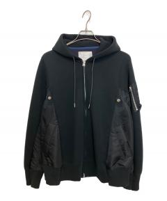 中古・古着通販】sacai (サカイ) S Sweat Jersey Hoodie ブラック