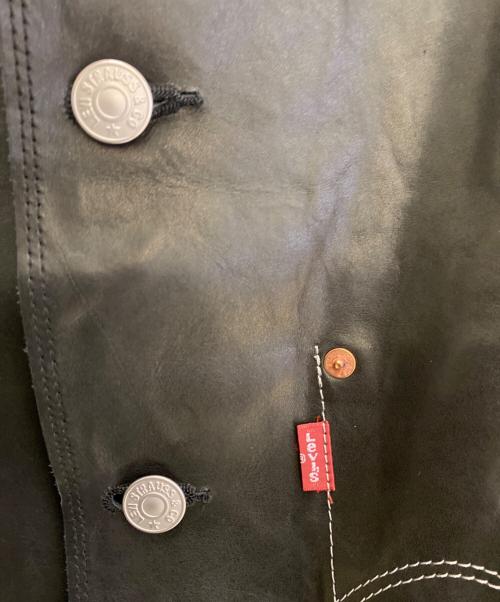 eYe COMME des GARCONS JUNYAWATANABE MAN（アイ コム デ ギャルソン ジュンヤ ワタナベ マン）eYe COMME des GARCONS JUNYAWATANABE MAN (アイ コム デ ギャルソン ジュンヤ ワタナベ マン) LEVI'S (リーバイス) 24AW Levi's Wネームレザージャケット ブラック サイズ:Sの古着・服飾アイテム