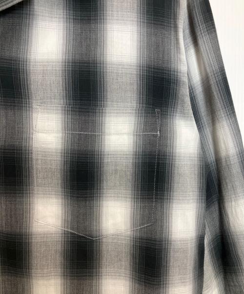 Ron Herman（ロンハーマン）Ron Herman (ロンハーマン) オンブレチェックオープンカラーシャツ ブラック サイズ:Mの古着・服飾アイテム