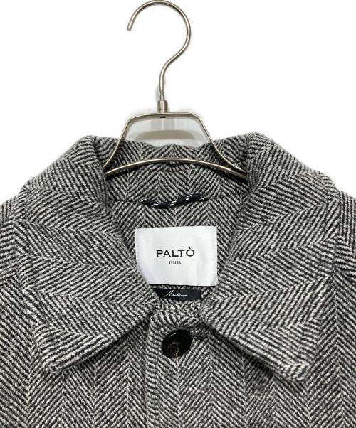 PALTO（パルト）PALTO (パルト) バルマカーンヘリンボーンコート グレー サイズ:54の古着・服飾アイテム