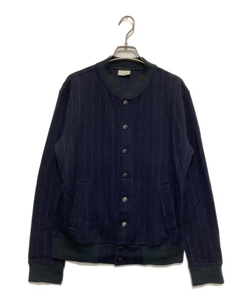 DRIES VAN NOTEN（ドリスヴァンノッテン）DRIES VAN NOTEN (ドリスヴァンノッテン) ストライプボンバージャケット ネイビー サイズ:Mの古着・服飾アイテム