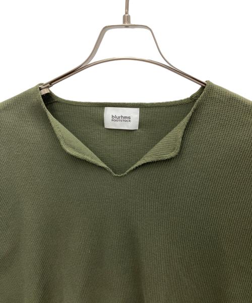 blurhms ROOTSTOCK（ブラームスルーツストック）blurhms ROOTSTOCK (ブラームスルーツストック) ワッフルS/Sカットソー グリーン サイズ:SIZE 2の古着・服飾アイテム