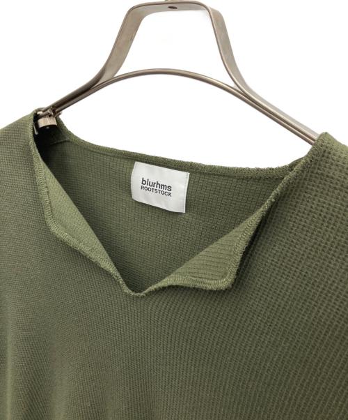 blurhms ROOTSTOCK（ブラームスルーツストック）blurhms ROOTSTOCK (ブラームスルーツストック) ワッフルS/Sカットソー グリーン サイズ:SIZE 2の古着・服飾アイテム