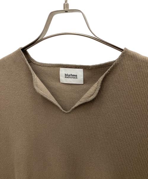 blurhms ROOTSTOCK（ブラームスルーツストック）blurhms ROOTSTOCK (ブラームスルーツストック) ワッフルS/Sカットソー ブラウン サイズ:SIZE 2の古着・服飾アイテム